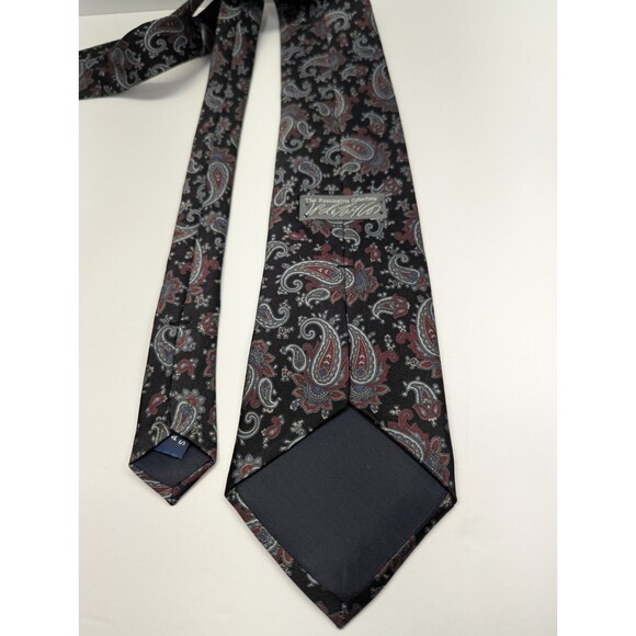 The Kensington Collection Lord & Taylor Paisley Silk Pointed Classic Necktie Tie - Picture 4 of 9